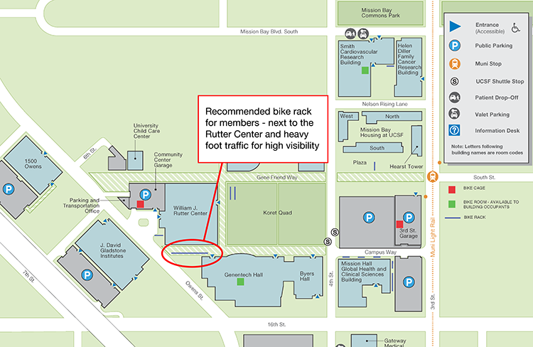 Ucsf Mission Bay Map Gadgets 2018   Bikemap 